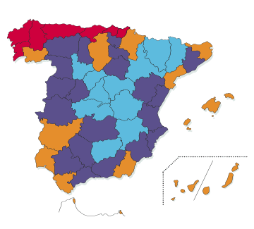 Dermatophagoides pteronyssinus (mapa - España)